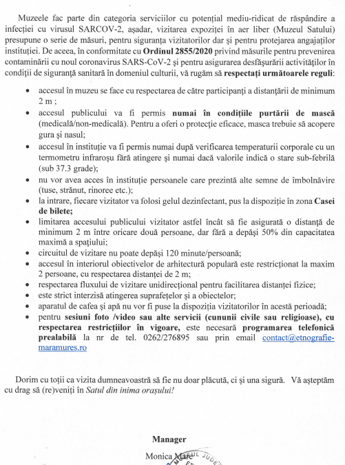 Reguli pentru vizitatori