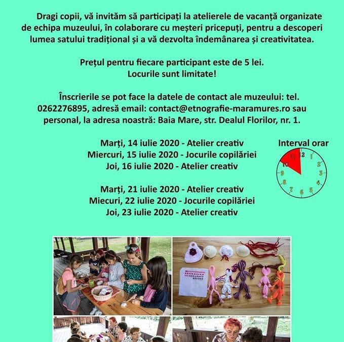 Atelier de vacanță la muzeu