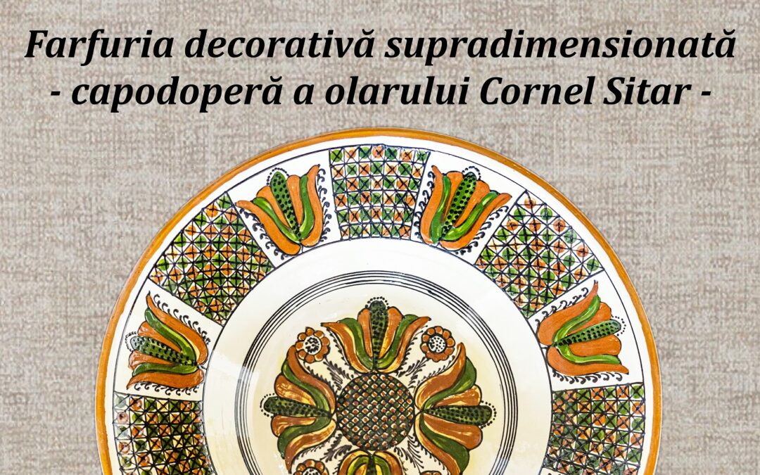 Farfurie decorativă supradimensionată, 2013, olar Cornel Sitar, zona etnografică Chioar