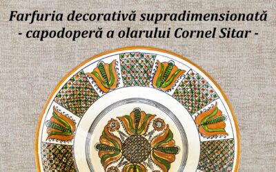 Farfurie decorativă supradimensionată, 2013, olar Cornel Sitar, zona etnografică Chioar